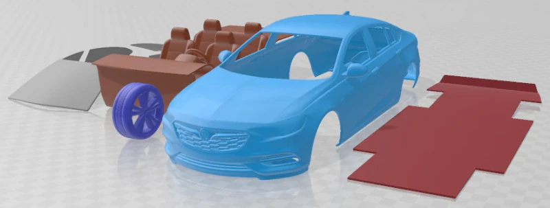 Holden Commodore ZB 2017 Printable Car 3D Print Model .c4d .max .obj .3ds .fbx .stl .blend
