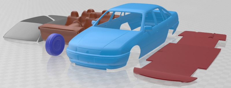 Holden Commodore 1988 Printable Car Modelo de Impressão 3D .c4d .max .obj .3ds .fbx .stl .blend 