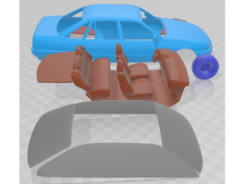 Holden Commodore 1988 Printable Car Modelo de Impressão 3D