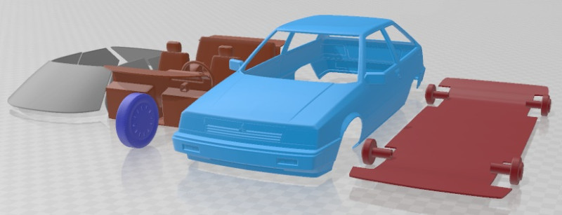 Mitsubishi Colt 1984 Printable Car 3Dプリントモデル .c4d .max .obj .3ds .fbx .stl .blend 