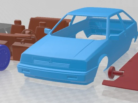 मित्सुबिशी कोल्ट 1984 प्रिंट करने योग्य कार 3D प्रिंट मॉडल