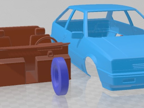 Mitsubishi Colt 1984 Printable Car 3Dプリントモデル