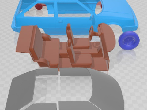 Mitsubishi Colt 1984 Printable Car 3Dプリントモデル