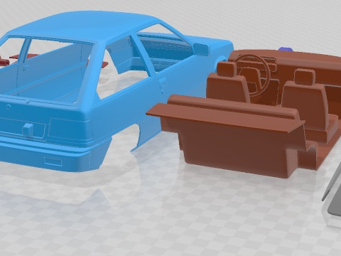 Mitsubishi Colt 1984 Printable Car 3Dプリントモデル
