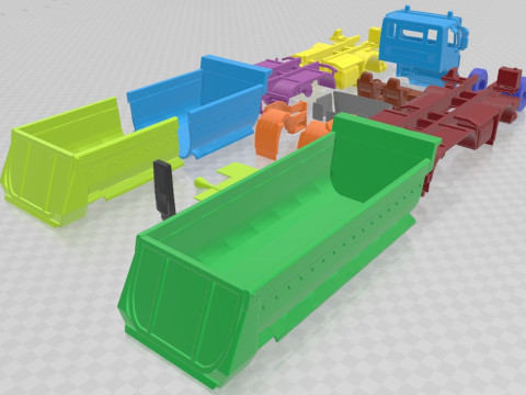Iveco Stralis X WAY Tipper 2017 Printable Truck Model Cetak 3D