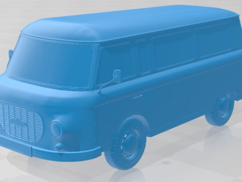 Barkas B 1000 Minibus Printable Van Modelo de Impressão 3D
