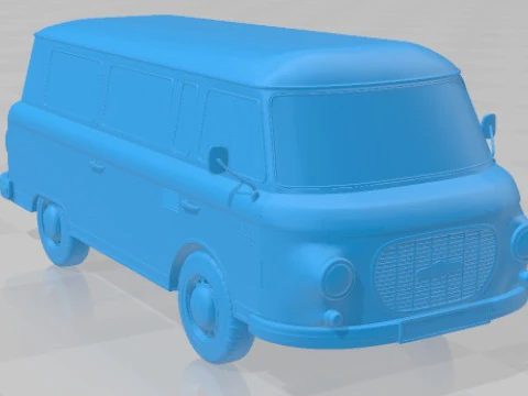 Barkas B 1000 Minibus Printable Van 3D Print Model