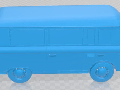 Barkas B 1000 Minibus Printable Van Modello di stampa 3D