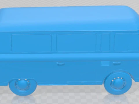 Barkas B 1000 Minibus Printable Van 3D Print Model
