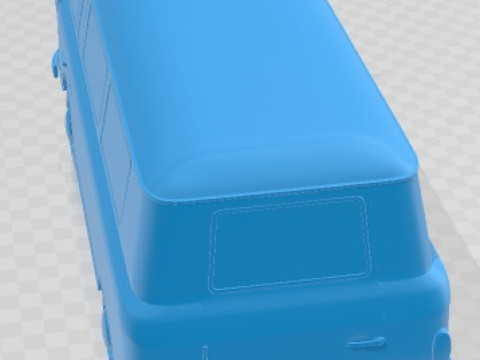 Barkas B 1000 Minibus Printable Van Modello di stampa 3D