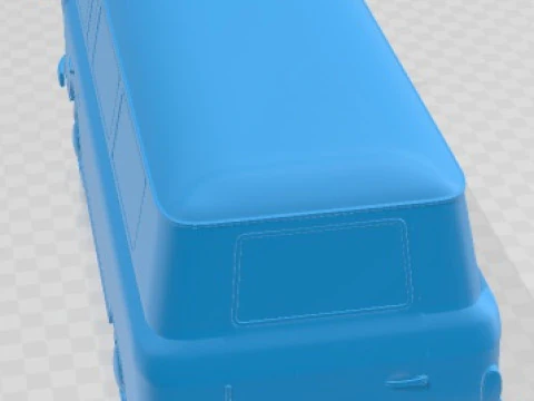 Barkas B 1000 Minibus Printable Van 3D Print Model