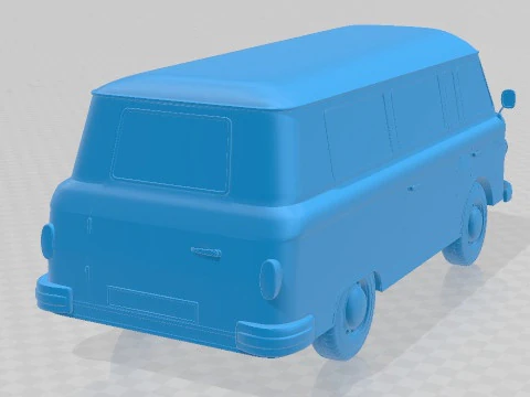 Barkas B 1000 Minibus Printable Van 3D Print Model