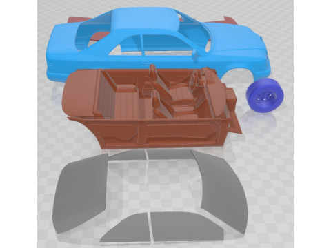 Mercedes Benz E Class W124 Coupe Printable Car 3D-printmodel