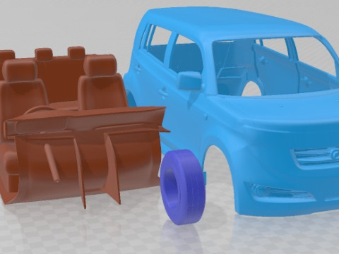 Toyota BB 2005 Printable Car 3D Baskı Modeli