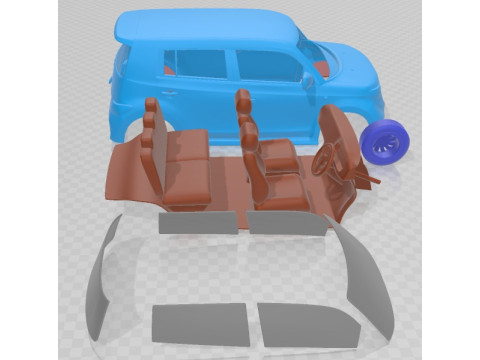 Toyota BB 2005 Printable Car 3D Baskı Modeli