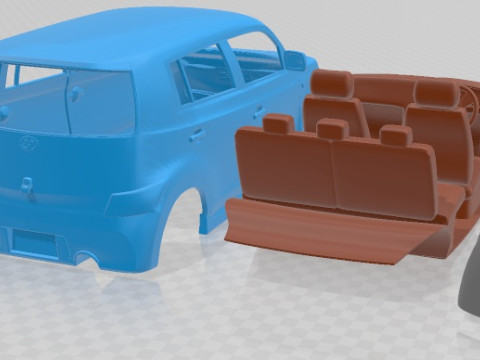 Toyota BB 2005 Printable Car 3D Baskı Modeli