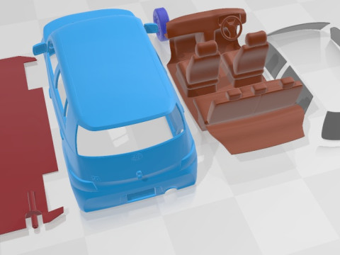 Toyota BB 2005 Printable Car 3D Baskı Modeli