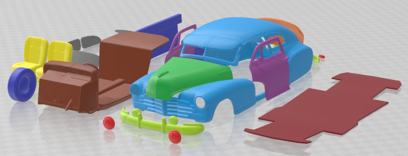Chevrolet Fleetline Aerosedan 1948 Printable Car 3D प्रिंट मॉडल .c4d .max .obj .3ds .fbx .stl .blend 