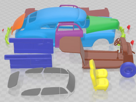 Chevrolet Fleetline Aerosedan 1948 Printable Car 3D प्रिंट मॉडल