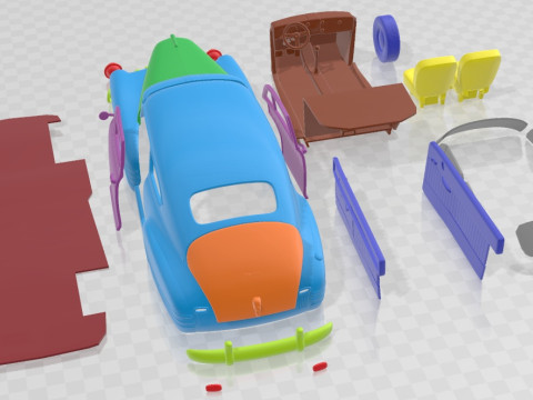 Chevrolet Fleetline Aerosedan 1948 Printable Car 3D प्रिंट मॉडल