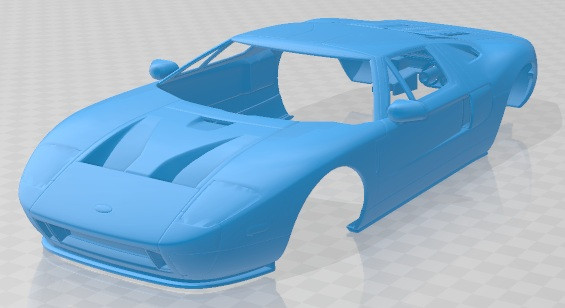 GT 40 2005 Printable Body Car 3D 프린트 모델 .c4d .max .obj .3ds .fbx .stl .blend