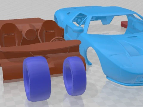 GT 40 2005 Printable Car 3D Print Model