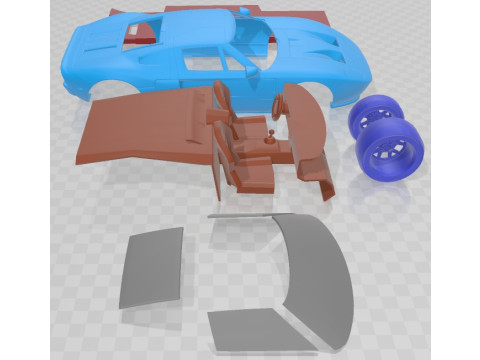 GT 40 2005 Printable Car 3D 프린트 모델