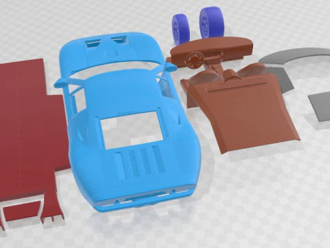 GT 40 2005 Printable Car 3D Print Model