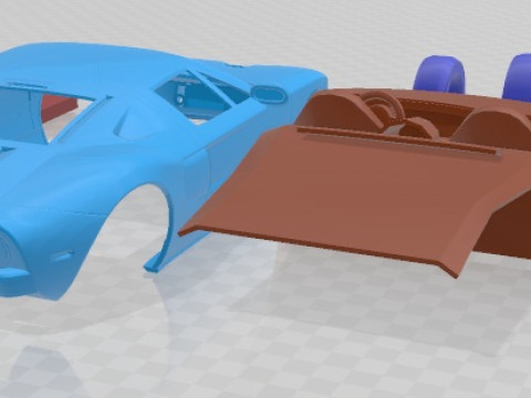GT 40 2005 Printable Car 3D 프린트 모델