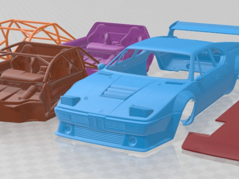 M1 Procar Race Printable Car Modelo de Impressão 3D