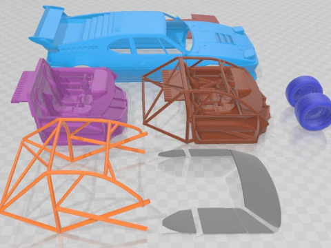 M1 Procar Race Printable Car 3D Print Model