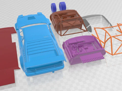 M1 Procar Race Printable Car 3D Print Model