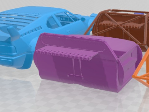 M1 Procar Race Printable Car Modelo de Impressão 3D