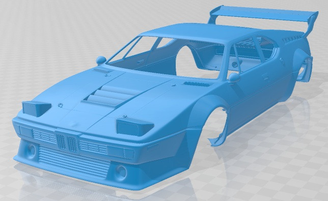 M1 Procar Race Printable Body Car 3D प्रिंट मॉडल .c4d .max .obj .3ds .fbx .stl .blend