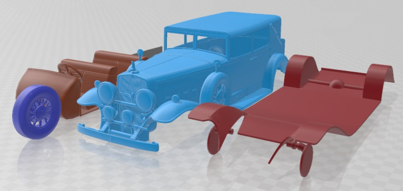 Cadillac V16 Sixteen 1930 Fleetwood Imperial Printable Car 3D Print Model .c4d .max .obj .3ds .fbx .stl .blend 