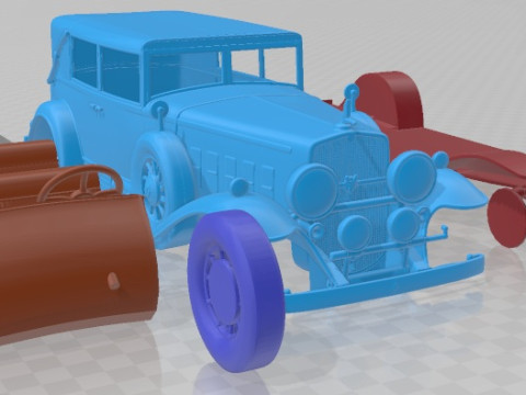 Cadillac V16 Sixteen 1930 Fleetwood Imperial Printable Car 3D Print Model