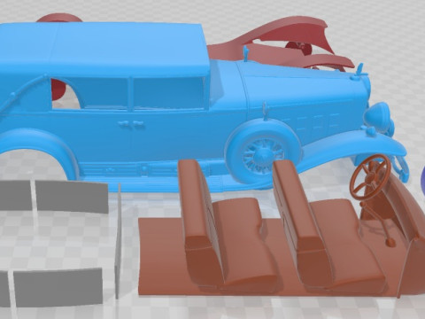 Cadillac V16 Sixteen 1930 Fleetwood Imperial Printable Car 3D Print Model