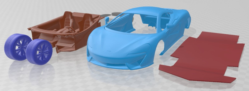 McLaren 540C Coupe 2016 Printable Car 3D Baskı Modeli .c4d .max .obj .3ds .fbx .stl .blend 