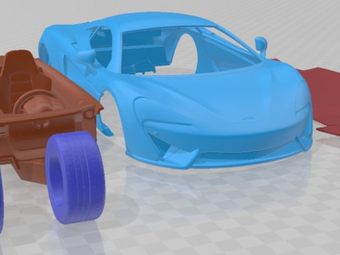 McLaren 540C Coupe 2016 Printable Car 3D Baskı Modeli