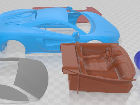 McLaren 540C Coupe 2016 Printable Car 3D Baskı Modeli