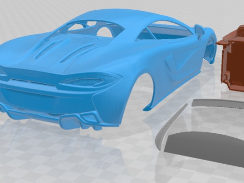 McLaren 540C Coupe 2016 Printable Car 3D Baskı Modeli