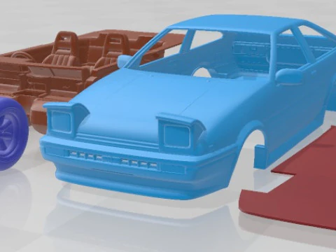 Toyota Sprinter Trueno GT Apex AE86 Printable Car 3D Print Model