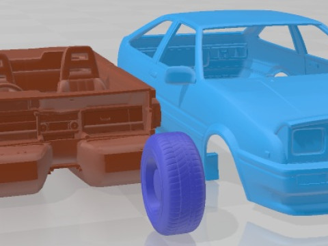 Toyota Sprinter Trueno GT Apex AE86 Printable Car Modello di stampa 3D
