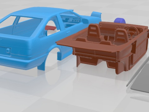 Toyota Sprinter Trueno GT Apex AE86 Printable Car Modello di stampa 3D