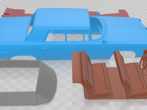 Chrysler Imperial Crown 1965 Printable Car 3D Print Model
