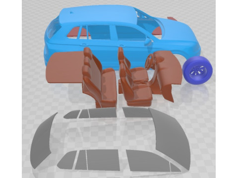 Volkswagen Tiguan 2021 Printable Car 3D Druckmodell