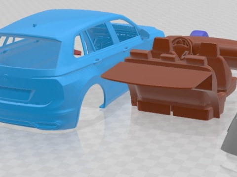 Volkswagen Tiguan 2021 Printable Car 3D Druckmodell