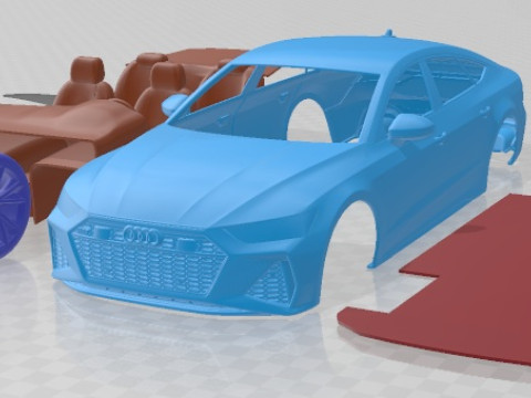 Audi R7 Sportback 2020 Printable Car Modello di stampa 3D