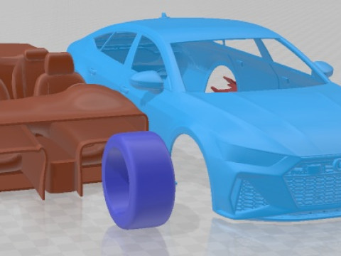 Audi R7 Sportback 2020 Printable Car Model do druku 3D