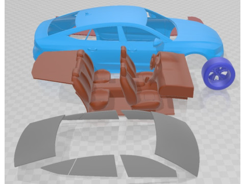 Audi R7 Sportback 2020 Printable Car Model do druku 3D